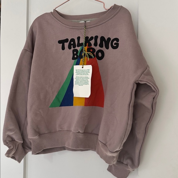 BOBO CHOSES  Talking Bobo Organic Cotton Sweatshirt | Grey - Picture 2 of 6